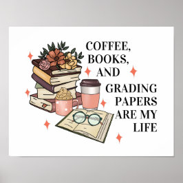 Póster Libros de Café Gráficos Gráficos Gráficos de profe