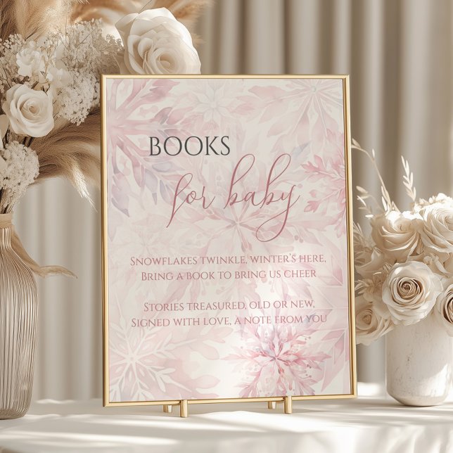 Póster Libros de copos de nieve rosados de Baby Shower pa (Subido por el creador)
