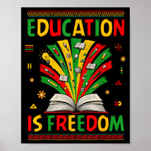 Póster Libros de Educación Es Libertad Amante de la Histo