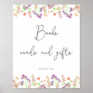 Póster Libros de flores silvestres, tarjetas y regalos