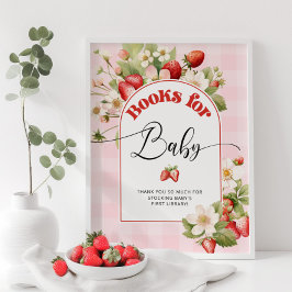 Póster Libros de fresa para el bebé. Berry Books para beb