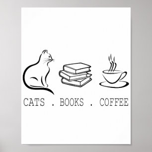 Póster Libros de gatos para lectores que poseen gatos