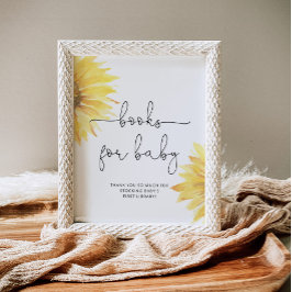 Póster Libros de girasol color agua para el cartel del be