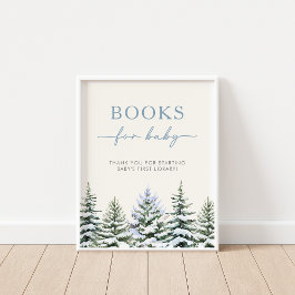 Póster Libros de invierno de Woodland para el Rótulo infa