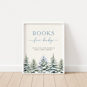 Póster Libros de invierno de Woodland para el Rótulo infa