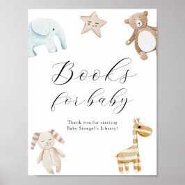 Póster Libros de juguetes para bebés dulces y ventilares