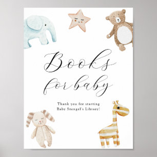 Póster Libros de juguetes para bebés dulces y ventilares 