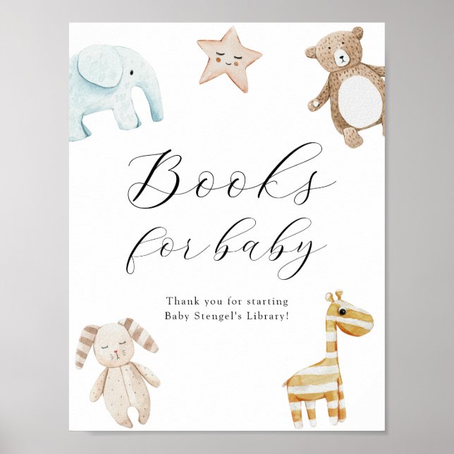 Póster Libros de juguetes para bebés dulces y ventilares  (Frente)