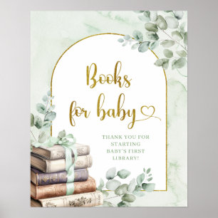 Póster Libros de libros de cuentos verdes para Poster de 