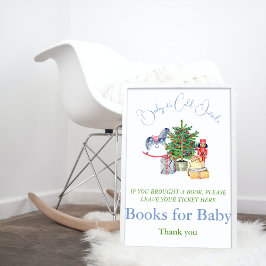 Póster Libros de Navidades externos fríos para Baby Showe