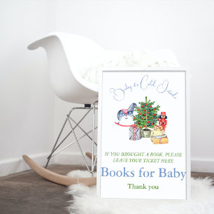 Póster Libros de Navidades externos fríos para Baby Showe
