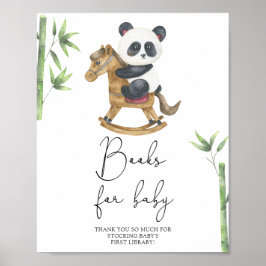 Póster Libros de osito panda para bebé