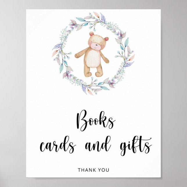 Póster Libros de ositos para niñas tarjetas y regalos (Frente)