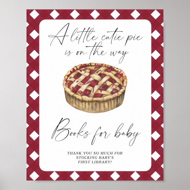 Póster Libros de pastel de acuarela para cartel de bebé (Frente)