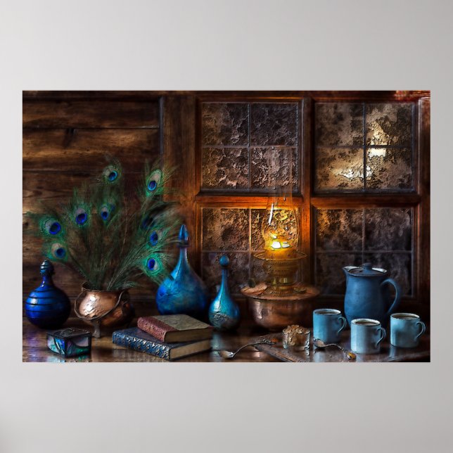 Póster Libros de plumas de cobre de escena lamplight (Frente)