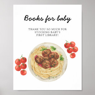 Póster Libros de regalo para baby shower de Little Meatba