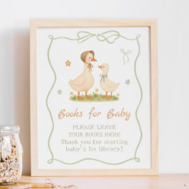 Póster Libros de regalo para bebé para shower de bebé Pat