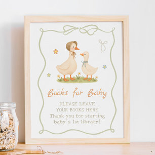 Póster Libros de regalo para bebé para shower de bebé Pat