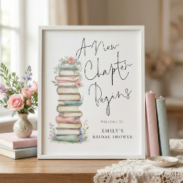 Póster Libros de un Nuevo Capítulo Bienvenidos a la Fiest