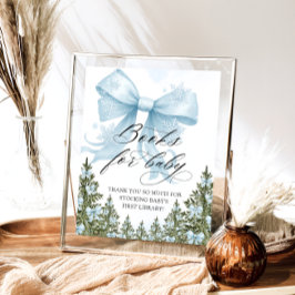 Póster Libros de vacas azules frías en invierno para bebé