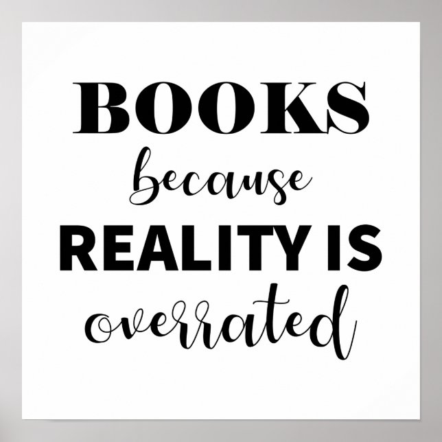 Póster Libros divertidos leyendo libros sobre tipografía  (Frente)