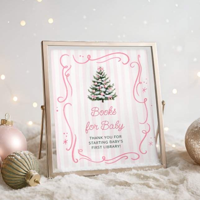 Póster Libros para bebé en Baby Shower de árbol de Navida (Subido por el creador)