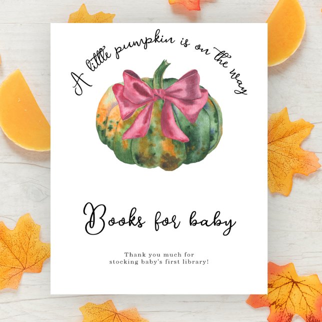 Póster Libros para bebé en la ducha de bebé de calabaza (Subido por el creador)