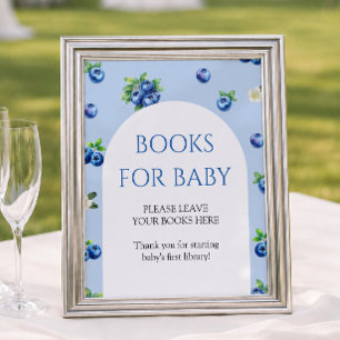 Póster Libros para bebé en la fiesta de baby shower de ar