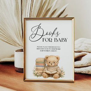 Póster Libros para el bebé historia nuevo capítulo shower
