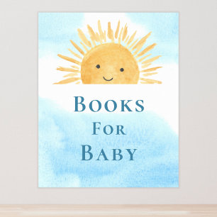 Póster Libros Para El Rótulo De Baby Shower Temático Para
