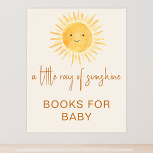 Póster Libros Para El Rótulo De Baby Shower Temático Para