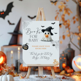 Póster Libros Pequeño Bote Baby Shower Halloween