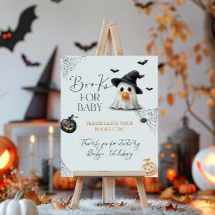 Póster Libros Pequeño Bote Baby Shower Halloween