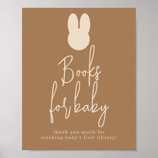 Póster Libros simples de conejos para bebé  (Frente)