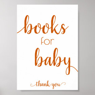 Póster Libros simples para bebé   Caída del Libro Naranja