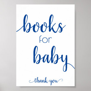 Póster Libros simples para bebé   Dropoff del Libro Azul 