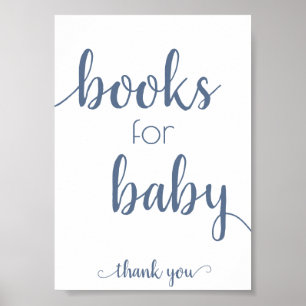 Póster Libros simples para bebé   Duste Blue Book Dropoff