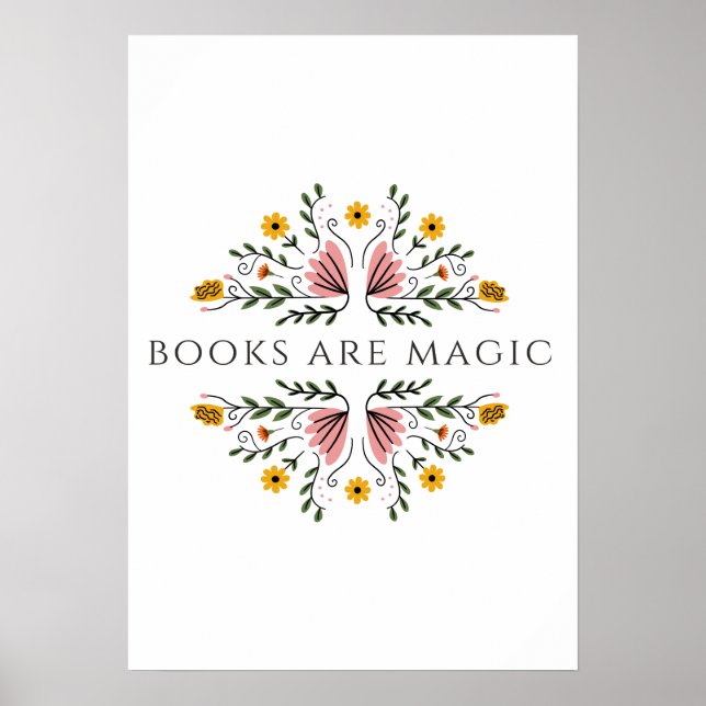 Póster Libros son Pegatina Mágica (Frente)