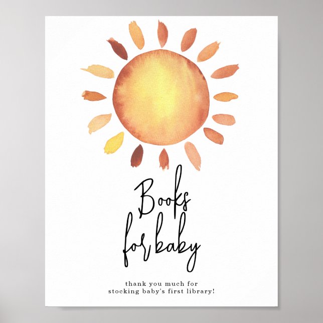 Póster Libros Sunshine para bebé (Frente)