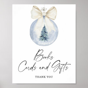Póster Libros Tarjetas Y Regalos De Invierno