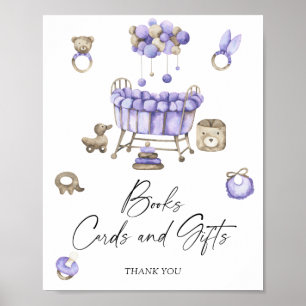 Póster libros tarjetas y regalos para baby shower de Nurs