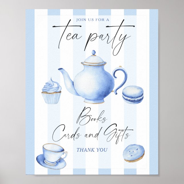 Póster Libros tarjetas y regalos para baby shower de Tea  (Frente)