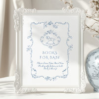 Libros Vintage Chinoiserie Toile para bebé