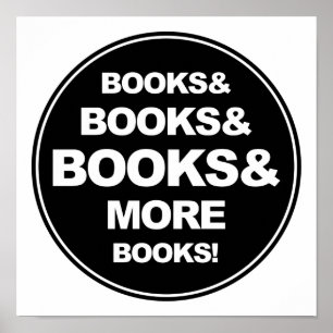 Póster Libros y libros