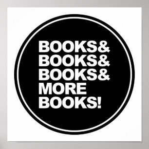 Póster Libros y más libros