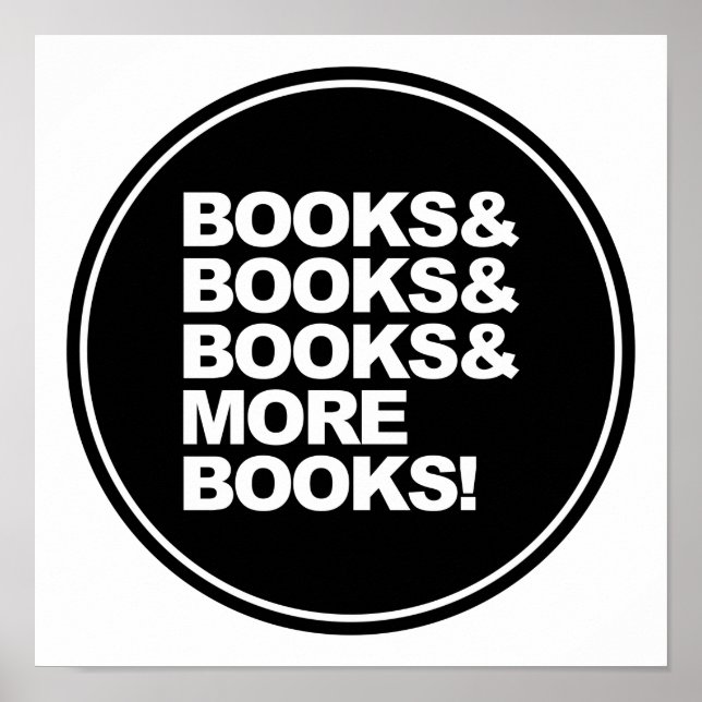 Póster Libros y más libros (Frente)