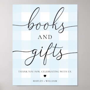 Póster Libros y regalos Blue Gingham