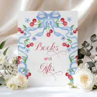 Libros y regalos Cereza encima Lazo azul 