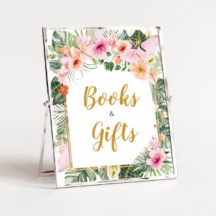 Póster Libros y regalos de Aloha Floral Tropical