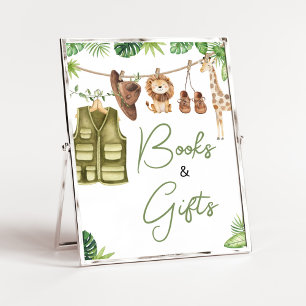 Póster Libros y regalos de animales de la selva safari tr